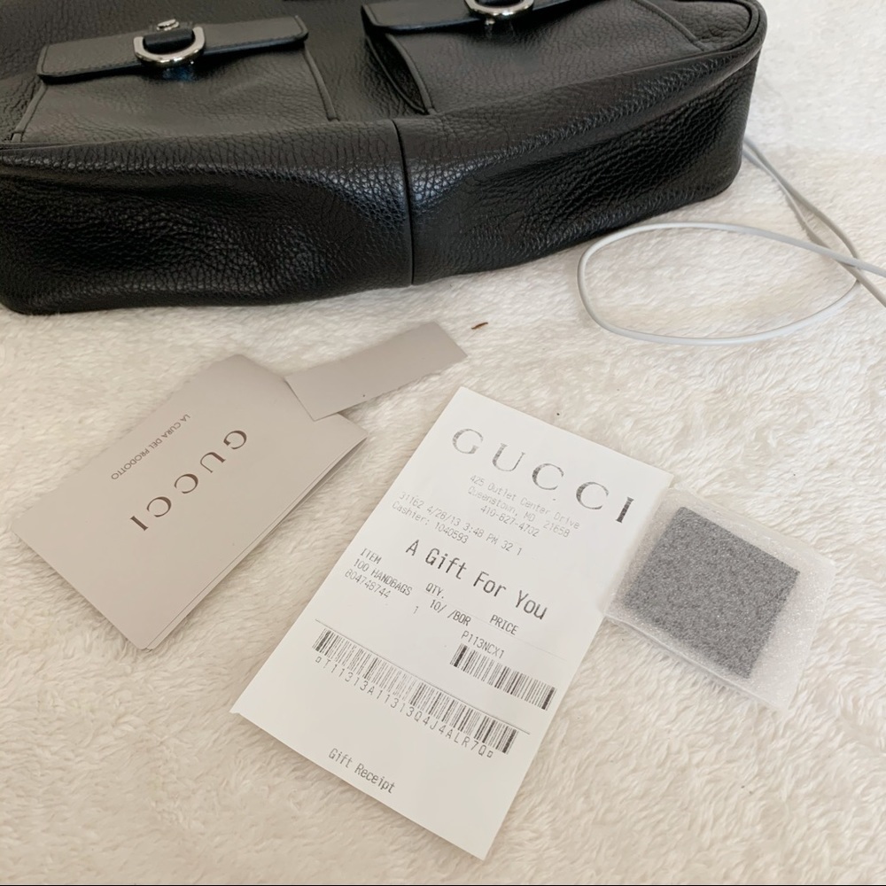 NWT Authentic Gucci Pebbled Leather Hobo Bag - Picture 6 of 8